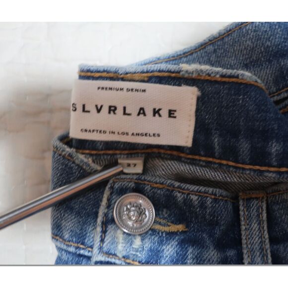 SLVRLAKE high rise straight leg worn in jeans sz 27 - Picture 6 of 9